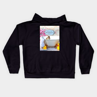 Tiny Chipmunk in a claw foot tub Kids Hoodie